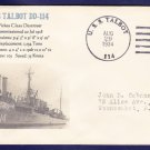 USS TALBOT DD-114 FANCY CANCEL 1934 Naval Cover MHcachets ONLY 1 MADE