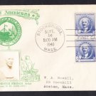 #887 DANIEL FRENCH Famous Americans Stamp CROSBY FDC