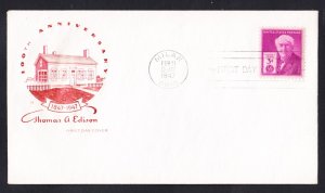 #945 THOMAS EDISON Stamp FDC