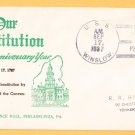 USS WINSLOW DD-359 US Constitution Anniversary 1937 Naval Cover