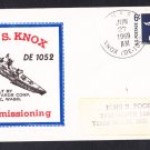 Destroyer Escort USS KNOX DE-1052 Commissioining BECK #B794 Naval Cover