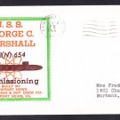 Submarine USS GEORGE C. MARSHALL SBN-654 Commissioning BECK #B646 Naval Cover