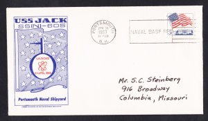 USS JACK SSN-605 Launching Naval Submarine Cover