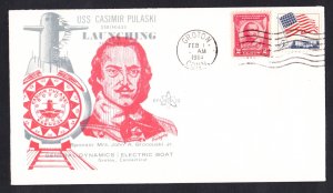 USS CASIMIR PULASKI SSBN-633 Launching DPS cachet Naval Submarine Cover