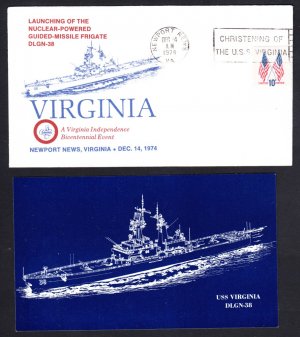 USS VIRGINIA CGN-38 Launching Naval Cover