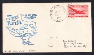 AM82 Fort Worth TX to San Angelo TX 1947 First Flight Cove