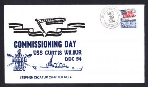 USS CURTIS WILBUR DDG-54 Commissioning Naval Ship Cover
