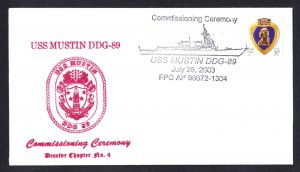 USS MUSTIN DDG-89 Commissioning Naval Cover