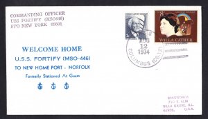 USS FORTIFY MSO-446 Norfolk Virginia Naval Cover