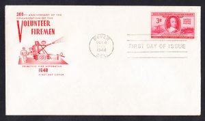 #971 VOLUNTEER FIREMEN Stamp First Day Cover