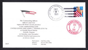 USS JOHN C. STENNIS CVN-74 Commissioning Naval Cover