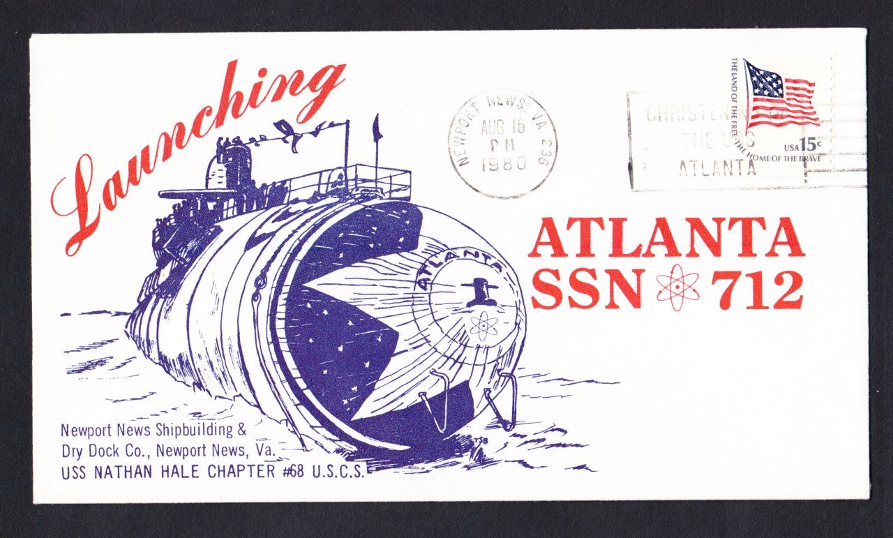 USS ATLANTA SSN712 launching Naval Submarine Cover