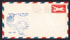 AM82 Del Rio TX to San Antonio TX 1948 First Flight Cover