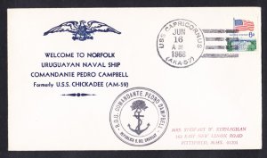 Uruguayan Navy COMANDANTE PEDRO CAMPBELL Naval Cover Norfolk VA
