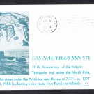 USS NAUTILUS SSN-571 Transpolar North Pole Trip Barrow Alaska Submarine Cover