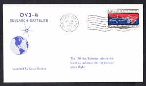 OV3-4 RESEARCH SATELLITE Launch 1966 Space Cover