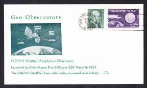 OGO-5 SATELLITE Launch 1968 Space Cover