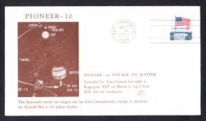PIONEER 10 SPACECRAFT Launch 1972 Space Cover