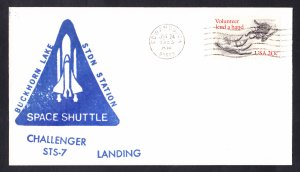 SPACE SHUTTLE CHALLENGER STS-7 Landing 1983 Space Cover