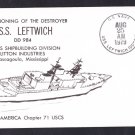 USS LEFTWICH DD-984 Commissioning Naval Cover
