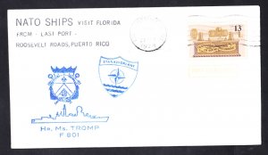 Dutch Navy Ship HR. MS. TROMP F-801 NATO Fleet Port Everglades Fl Naval Cover