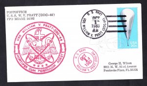 USS PRATT DDG-44 Port Everglades FL Naval Cover