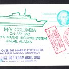 Merchant Ship Ferry M/V COLUMBIA Wash to Alaska Ship Cover