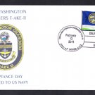 USS WASHINGTON CHAMBERS T-AKE-11 Delivery to US Navy Naval Cover MhCachets Only 8 Made