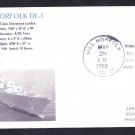 USS NORFOLK DL-1 Naval Cover MhCachets Only 1 Made