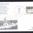 USS JOHNSTON DD-821 Naval Cover MhCachets Only 1 Made