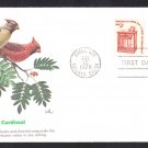#1757a CARDINAL BIRD Stamp First Day Cover