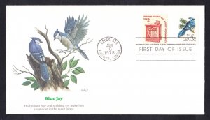 #1757d BLUE JAY BIRDS Stamp First Day of issue Cover
