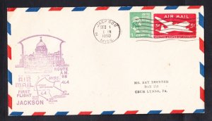 AM98 FFC Jackson MS to Mobile AL 1950 First Flight Cover