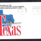 Nuclear Powered Cruiser USS TEXAS CGN-39 LAUNCHING Naval Cover