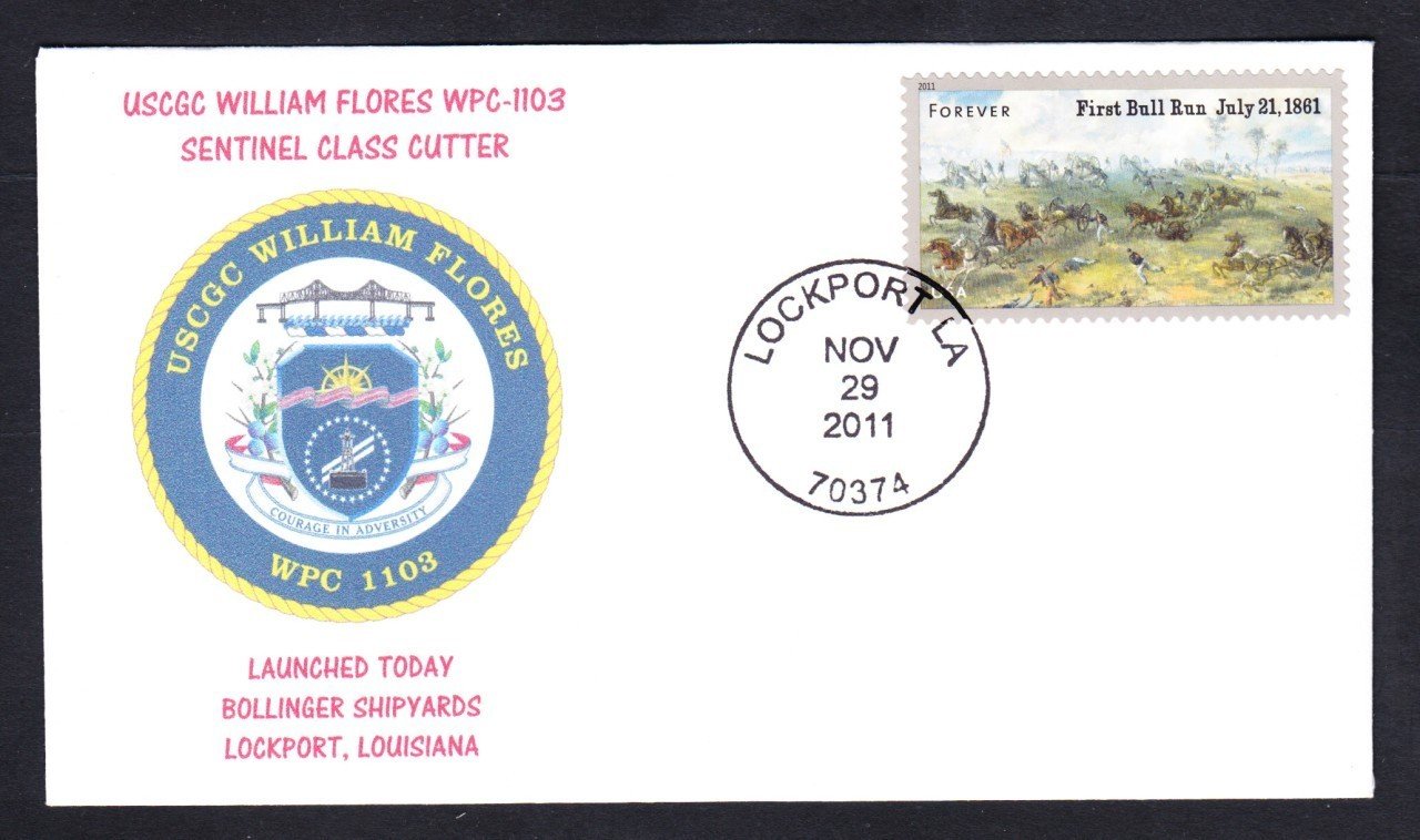 USCGC WILLIAM FLORES WPC-1103 Coast Guard Naval Cover MhCachets 8 MADE