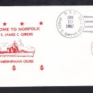 Destroyer USS JAMES C. OWENS DD-776 USNA Midshipmens Cruise Naval Cover