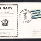 Destroyer USS MANLEY DD-940 Naval Cover