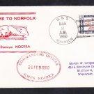 Canadian Navy Destroyer HMCS NOOTKA Norfolk VA 1960 Naval Cover