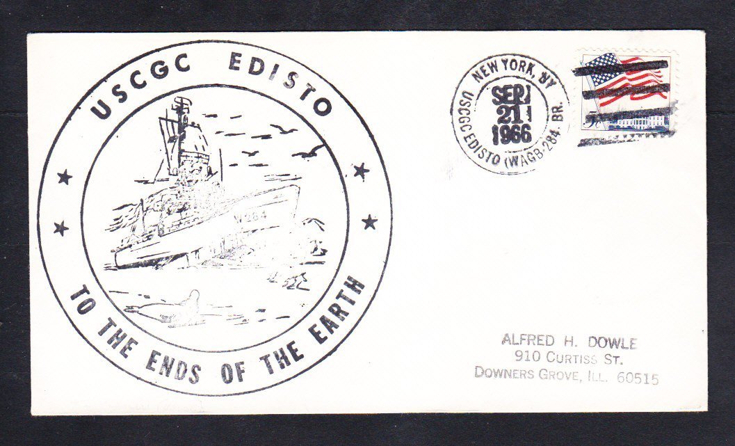 US Coast Guard Icebreaker USCGC EDISTO WAGB-284 1966 Polar Naval Cover