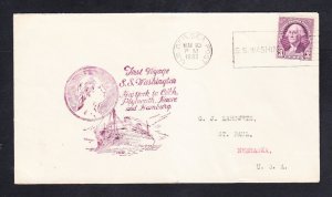 Cruise Ship SS WASHINGTON German Seapost Maiden Voyage 1933 Ship Cover