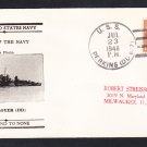 Destroyer USS PERKINS DD-877 Photo Cachet 1948 Naval Cover