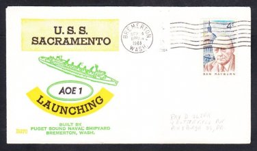 Replenishment Ship USS SACRAMENTO AOE-1 Launching BECK Naval Cover
