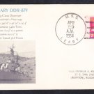 Destroyer USS LEARY DDR-879 1954 Naval Cover MhCachets 1 MADE