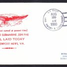 Nuclear Powered Submarine USS SALT LAKE CITY SSN-716 KEEL LAYING Naval Cover