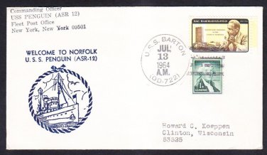 Submarine Rescue Ship USS PENGUIN ASR-12 Visit to Norfolk VA Naval Cover