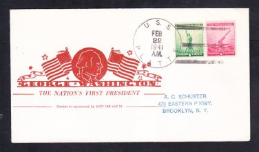 Fleet Oiler USS PLATTE AO-24 WASHINGTON'S BIRTHDAY 1941 Naval Cover