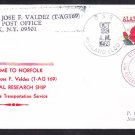 Technical Research Ship USNS PVT JOSE F. VALDEZ T-AG 169 Norfolk VA Naval Cover