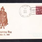 Destroyer USS HUGH PURVIS DD-709 Thanksgiving Day Naval Cover