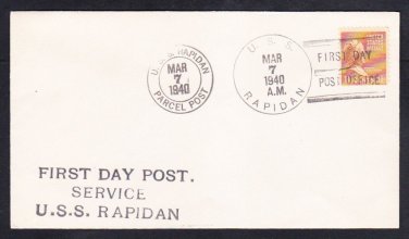 WWII Fleet Oiler USS RAPIDAN AO-18 FDPS1940 Naval Cover