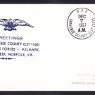Amphibious Tank Landing Ship USS TRAVERSE COUNTY LST-1160 Norfolk Naval Cover